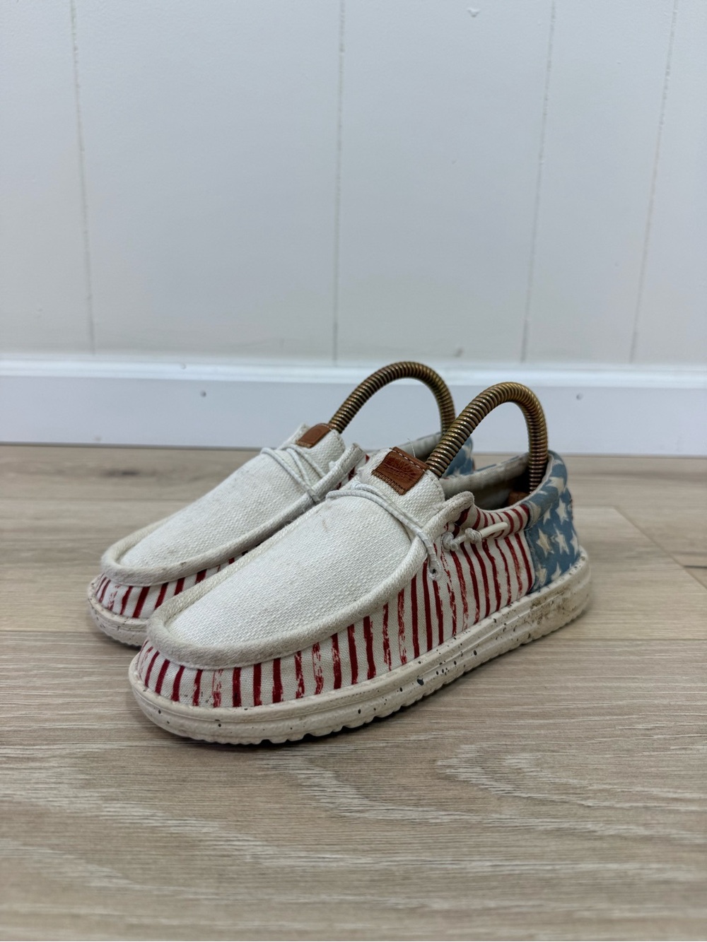Hey Dudes Stars & Stripes American Flag Wally Funky Slip On Shoes